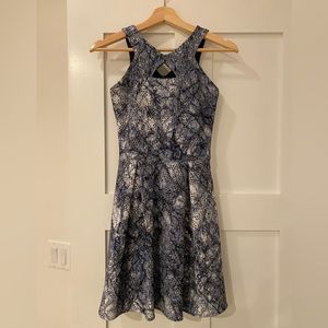 BD Junior Dress Blue and White Sparkly Size XS